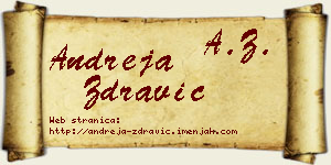 Andreja Zdravić vizit kartica